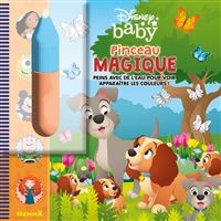 Disney Baby - Pinceau magique (Famille La belle et le clochard) - Peins avec de l'eau pour voir apparaître les couleurs !