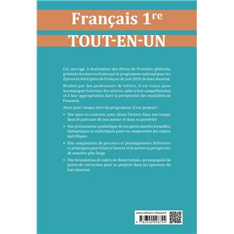 Français. Première. Tout-en-un sur les œuvres au programme du bac