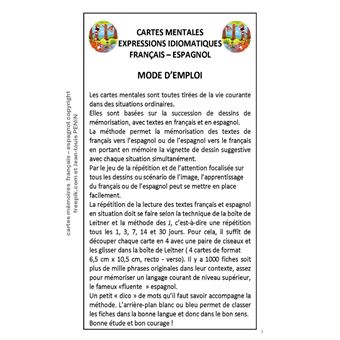 Cartes mentales expressions idiomatiques français espagnol