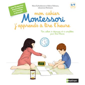 Mon cahier Montessori j'apprends à lire l'heure - 1