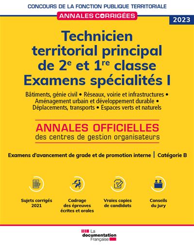 Technicien territorial principal de 2e et 1re classes 2023 E