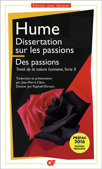 Traité de la nature humaine Dissertation sur les passions
