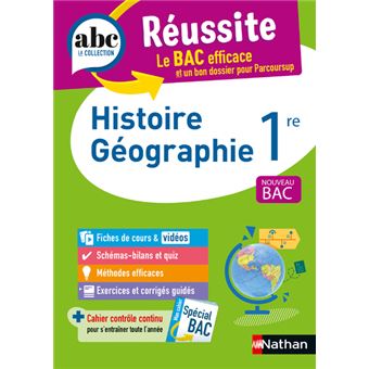 ABC Réussite Histoire Géographie 1re - Broché - Cécile Vidil, Alain ...