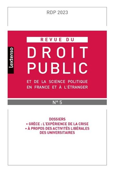 Revue du droit public et de la science politique en France e