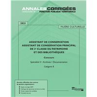 Assistant de conservation Assistant de conservation principal de 2e classe du