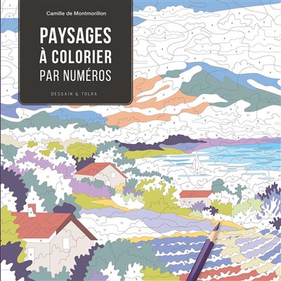 Pays été Coloriage Mystère: livre de coloriage pour adultes par numéro, dessins à colorier