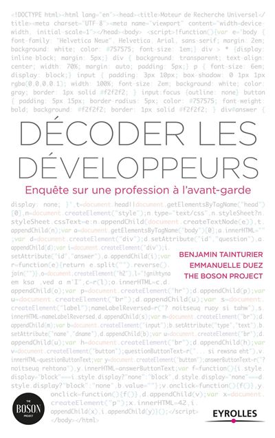 Décoder les développeurs - Benjamin Tainturier - broché