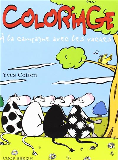 A la campagne avec les vaches cahier de coloriage - Yves Cotten - broché