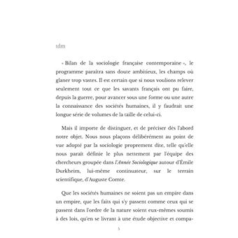 Bilan de la sociologie française contemporaine