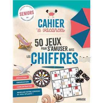 Cahier de vacances senior spécial jeux de chiffres