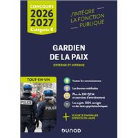 Concours Gardien de la paix 2026 - 2027