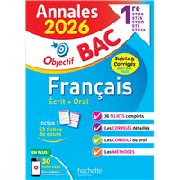 Annales Objectif BAC 2026 - Français 1res STMG - STI2D - ST2S - STL - STD2A - STHR