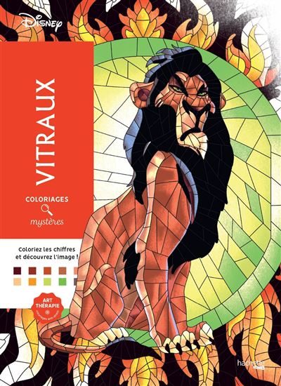 Coloriages mystères Disney - Vitraux - Julien Levy - Hachette Heroes - broché - Livre-jeu