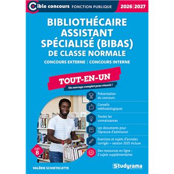 Bibliothécaire assistant spécialisé classe normale – Tout-en-un (Catégorie B  – Concours 2026-2027)