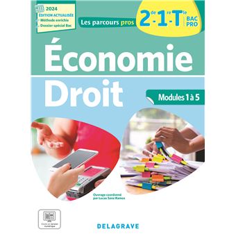 Les Parcours Pros Économie-Droit 2de, 1re, Tle Bac Pro (2024) - Pochette élève