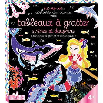 Tableaux à gratter Sirènes et dauphins - boîte avec accessoires - 1