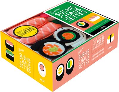 Coffret soirée sushis chaussettes livre + 2 paires de chaussettes - Collectif - Solar - Coffret - Jeux livres objets