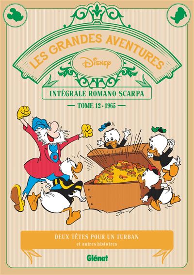 Les Grandes aventures de Romano Scarpa - Tome 12 1965 - Deux têtes pour un turban et autres histoires - Romano Scarpa - Glénat - cartonné - Bande dessinée - Glénat