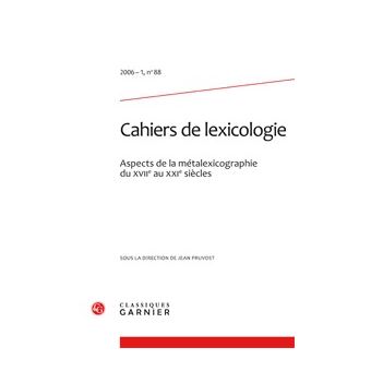 Cahiers de lexicologie - 1