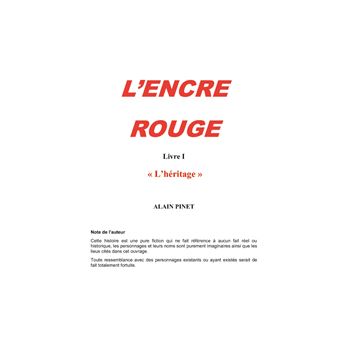 L'encre rouge
