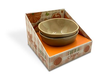 Coffret - L'art de la soupe: 2 bols et un livre de 30 recettes pour réaliser des soupes et des veloutés