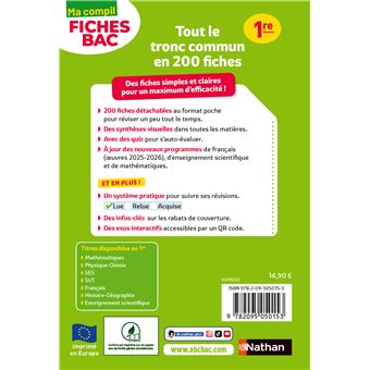 Ma Compil Fiches BAC 1re 2025