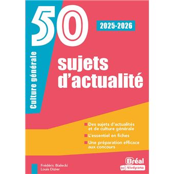 50 sujets d'actualité 2025-2026