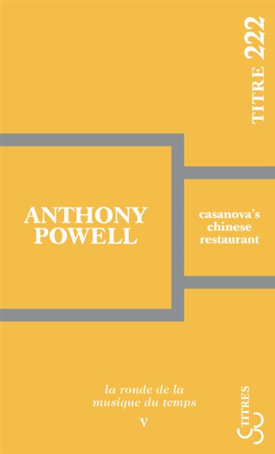 Casanova's chinese restaurant - Anthony Powell - Bourgois - Poche - Roman