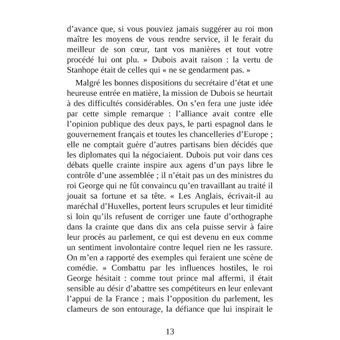 Un Diplomate au XVIIIe siècle. L'abbé Dubois d'après les archives des affaires étrangères