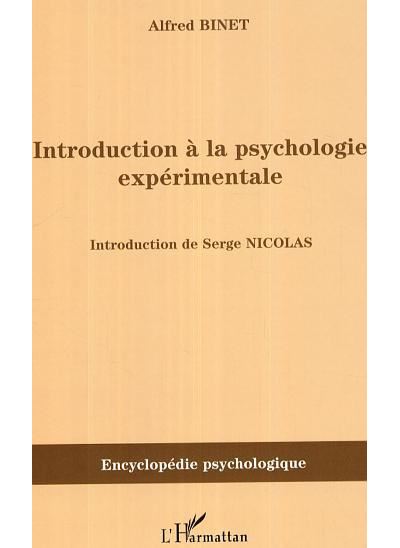 Introduction a la psychologie experimentale