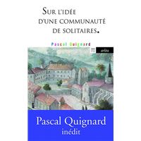 Sur l'idee d'une communaute de solitaires