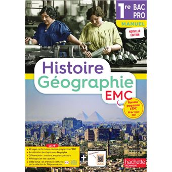 Histoire-Géographie-EMC-1re Bac Pro (manuel) - Éd. 2025