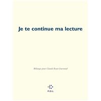 Je te continue ma lecture