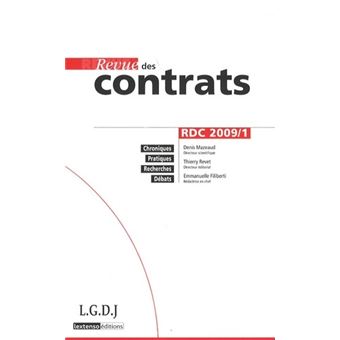 Revue des contrats n 1 - 2009 - 1