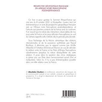 Prospective géopolitique française en Afrique noire francophone postindépendance