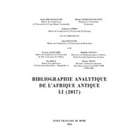 Bibliographie analytique de l’Afrique antique LI (2017)