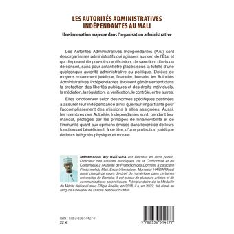 Les autorités administratives indépendantes au Mali