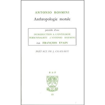 Bap n13 - Introduction à l'ontologie personnaliste d'Aantonio Rosmini - 1