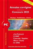 Annales des Concours 2025 – PC Physique, Modélisation et Chimie