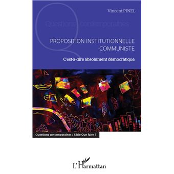 Proposition institutionnelle communiste - 1