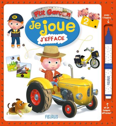 Je joue, j'efface - P'tit garçon (tracteur)