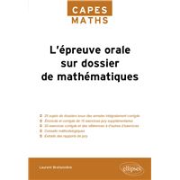 L'épreuve orale sur dossier de mathématiques - Capes MATHS