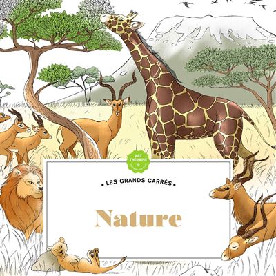 Les carrés d'Art-thérapie Nature - Diane Dufour - Hachette Heroes - broché - Livre-jeu