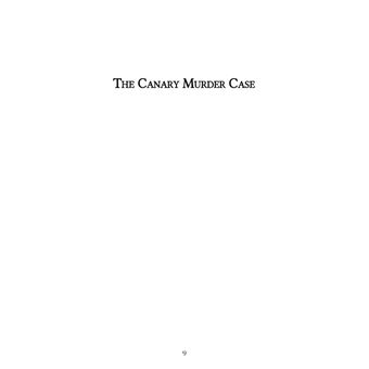 The Canary Murder Case