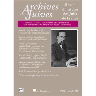 Archives juives n° 58-1 (1er semestre 2025) - 1