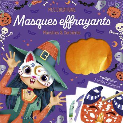 Pochette - Masques effrayants - Monstres et sorcières - Eugénie Varone - broché