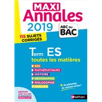 Maxi Annales Bac 2019 - Terminale ES