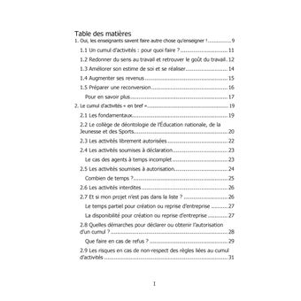 La prof a un autre métier