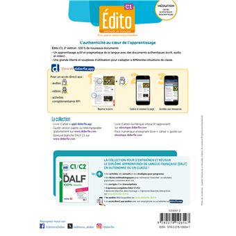 Édito C1 - édition 2022-2024 - Livre + cahier + didierfle.app