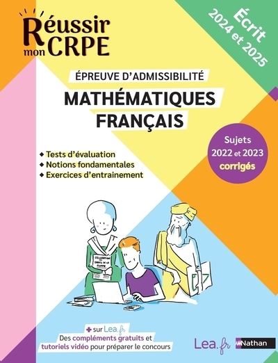 Mathématiques Français - Epreuve écrite - admissibilité - 2024-2025